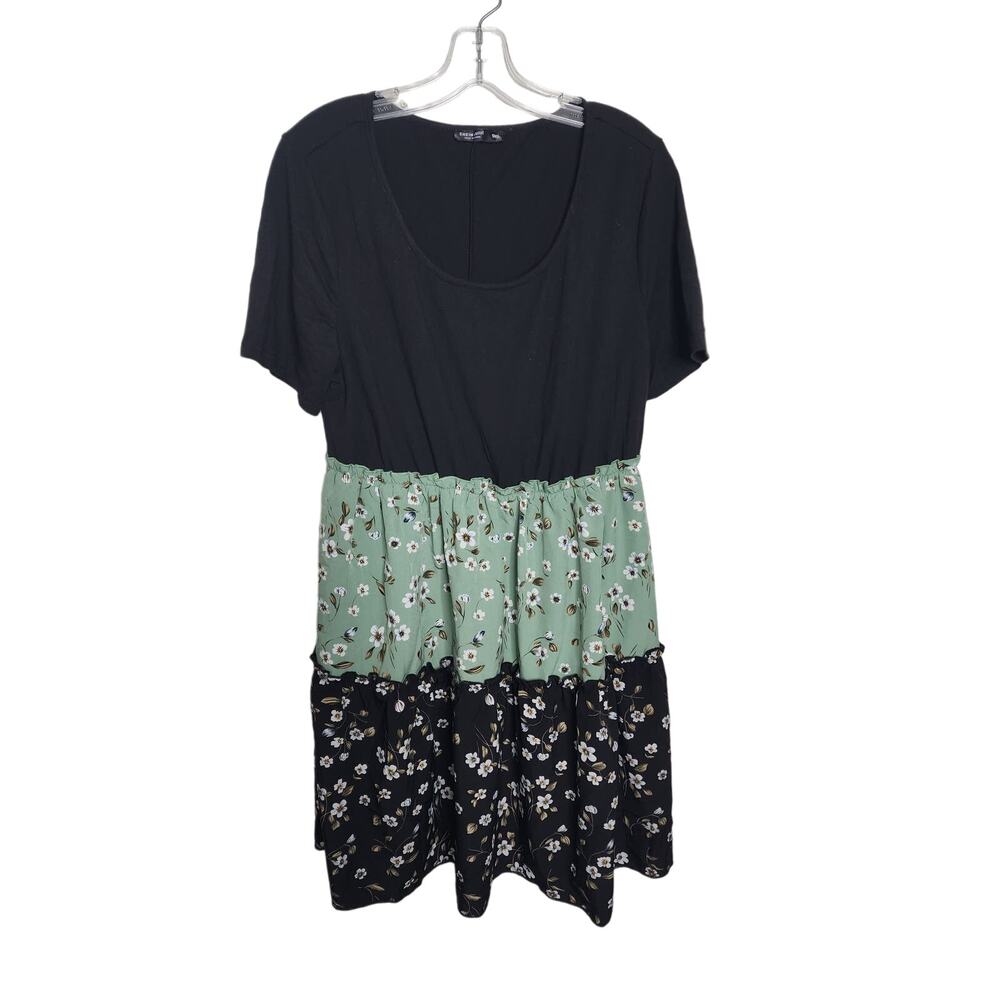 SHEIN Curve 0XL Tiered Floral Dress